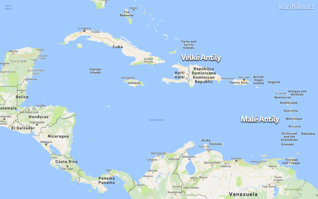 Mapa Karibiku