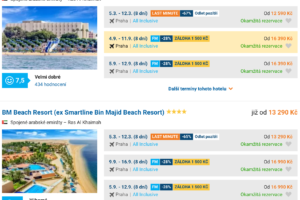 Emiráty březen lastminute